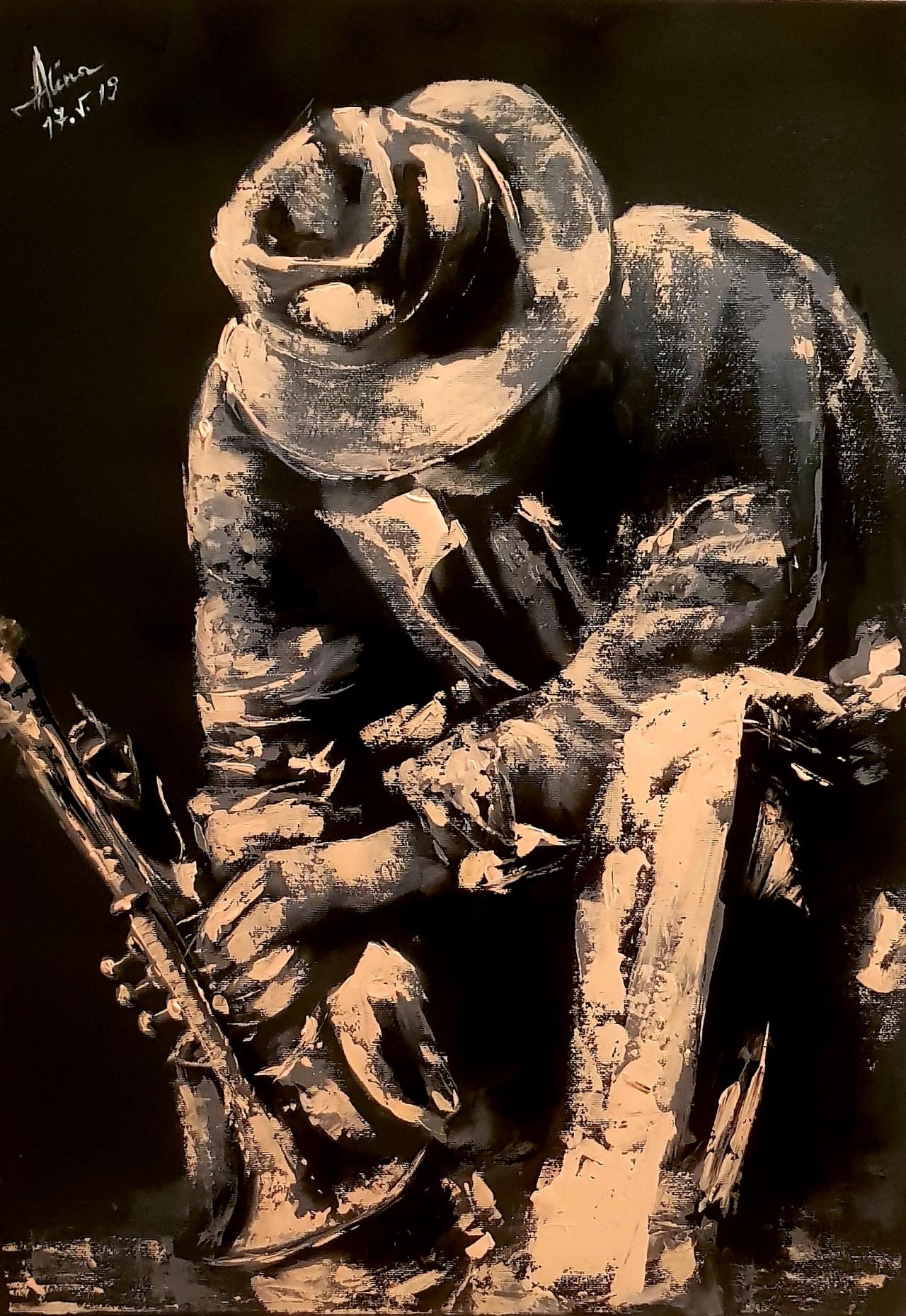 ArteDiAlina.com painting: Ain't no music when she's gone